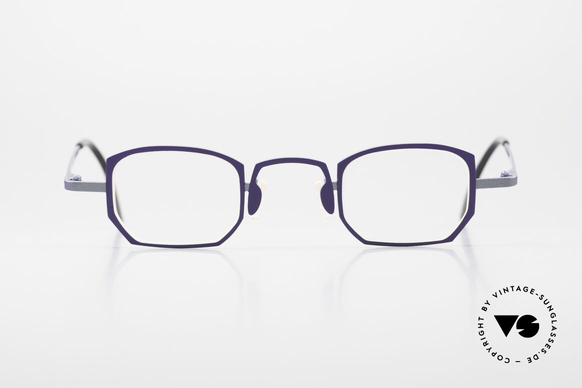 Theo Belgium Pratt Damenbrille Titan Violett, THEO Titanium-Lesebrille für Damen von 2005, Passend für Damen