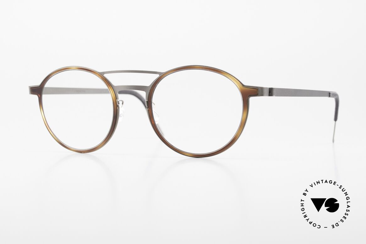 Lindberg 9739 Strip Titanium Doppelbrücke Herrenbrille, runde Lindberg Strip Titanium Herrenbrille von 2018, Passend für Herren