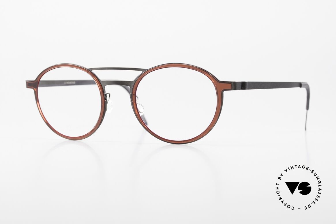 Lindberg 9739 Strip Titanium Herrenbrille Doppelbrücke, runde Lindberg Strip Titanium Herrenbrille von 2018, Passend für Herren