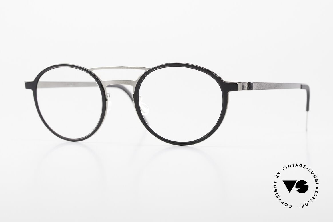 Lindberg 9739 Strip Titanium Runde Brille Doppelbrücke, runde Lindberg Strip Titanium Herrenbrille von 2018, Passend für Herren