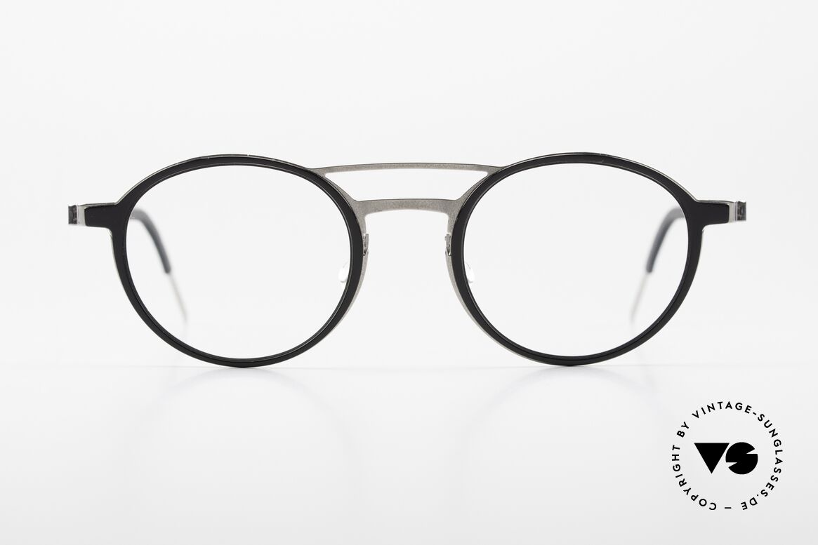 Lindberg 9739 Strip Titanium Runde Brille Doppelbrücke, Modell 9739, GR82, Größe 48/22, T407-135, Color P10, Passend für Herren