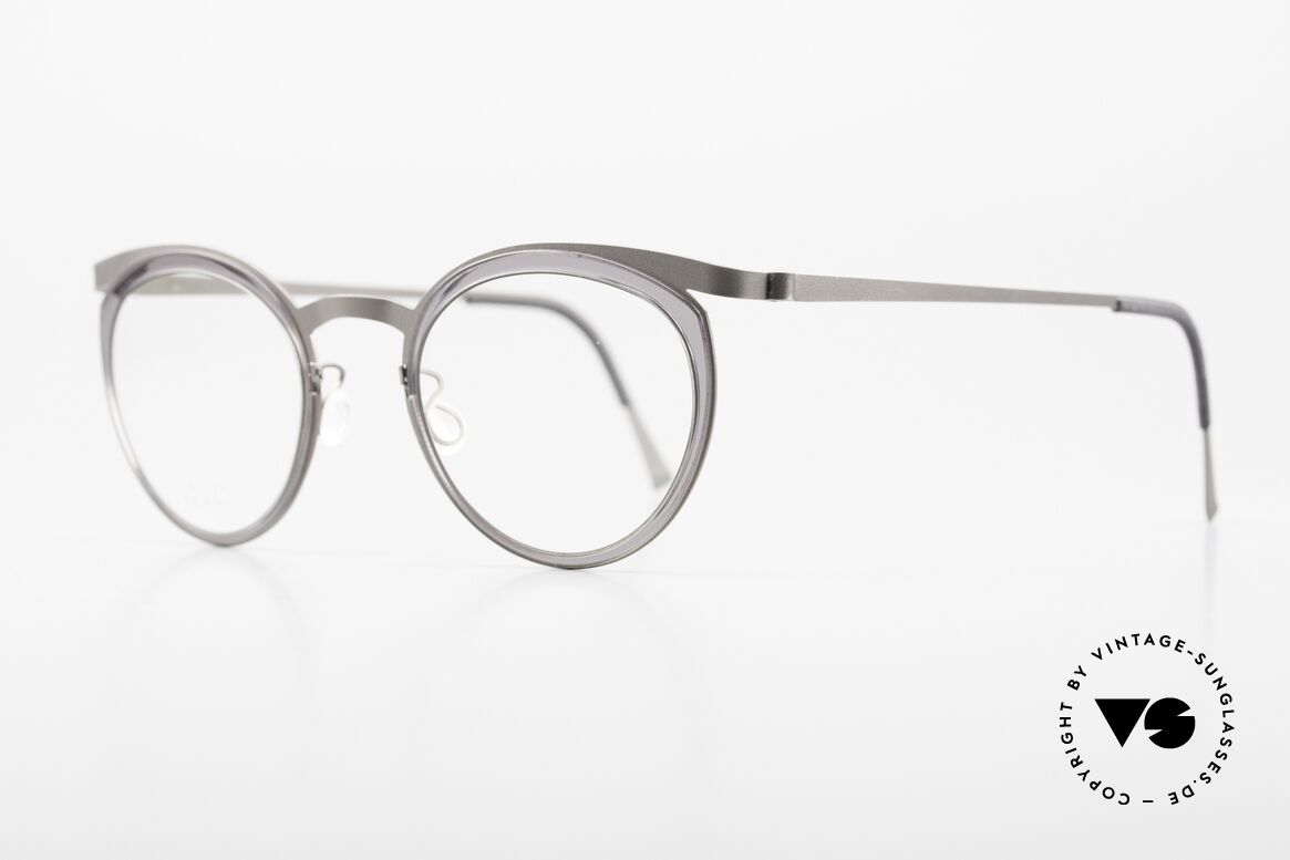 Lindberg 9722 Strip Titanium Feminines Panto-Design, feminines Panto-Design mit Inner-Rims; Top-Qualität, Passend für Damen