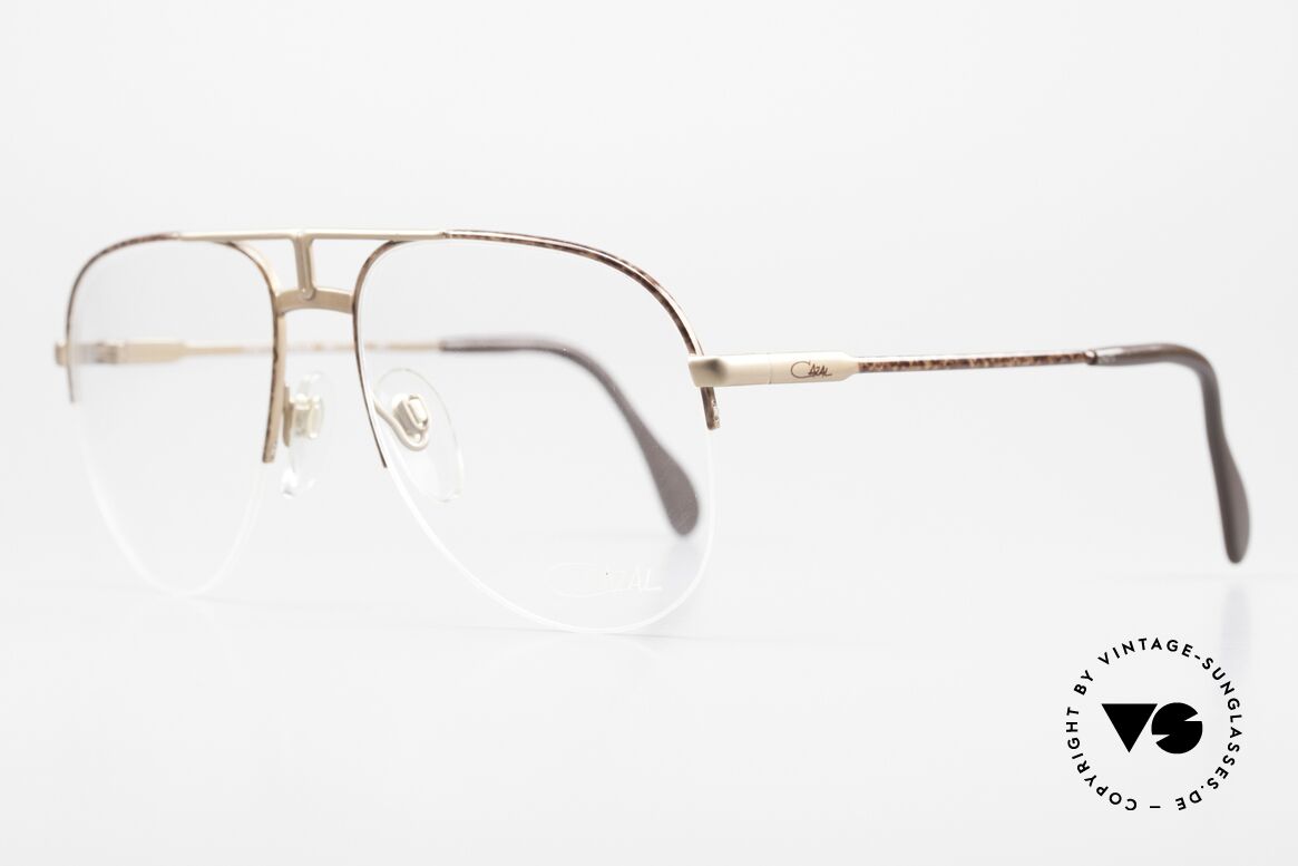 Cazal 717 Alte 80er Brille Halb Randlos, Brille vom großen Designer CAri ZALloni, Passend für Herren
