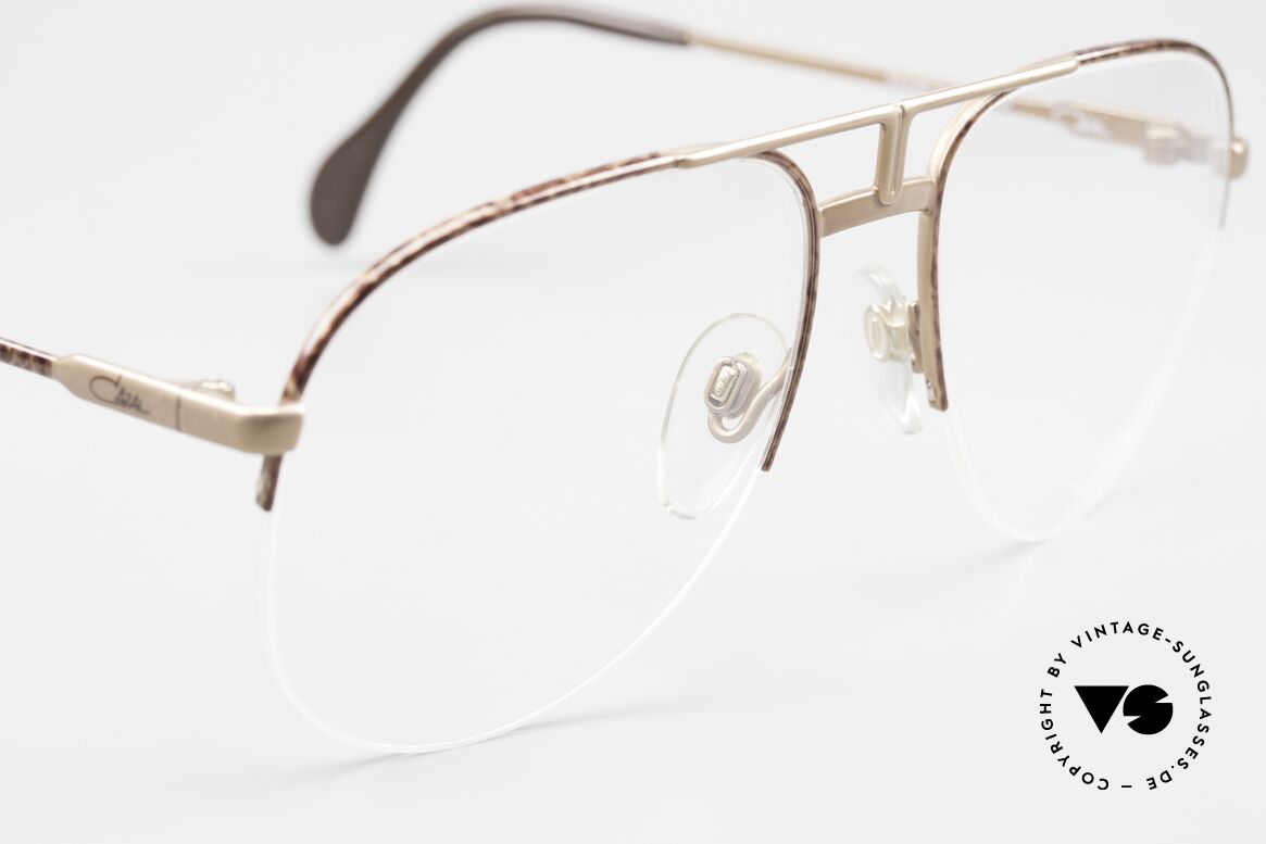Cazal 717 Alte 80er Brille Halb Randlos, ungetragen mit orig. Cazal Etui, Gr. 59/17, Passend für Herren