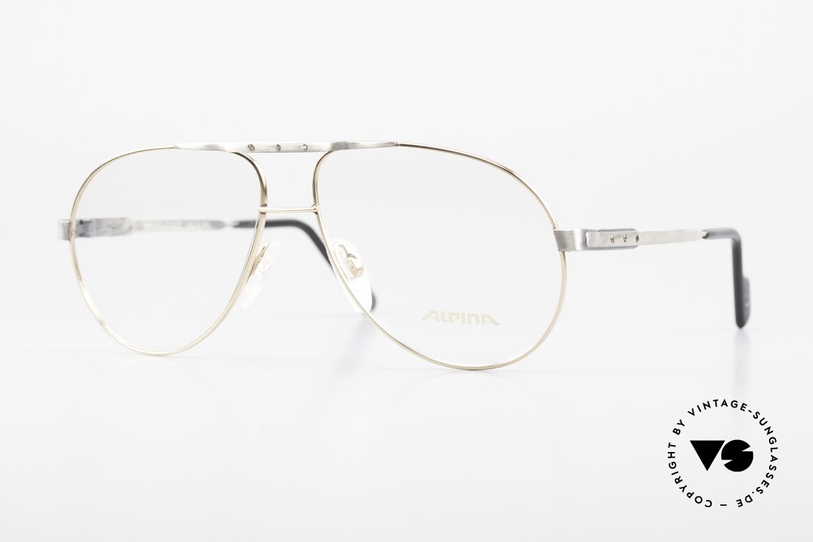 Alpina M1F771 90er Herrenbrillen Aviator, Alpina vintage Brille M1F771 in Gr. 59/15, 140, Passend für Herren