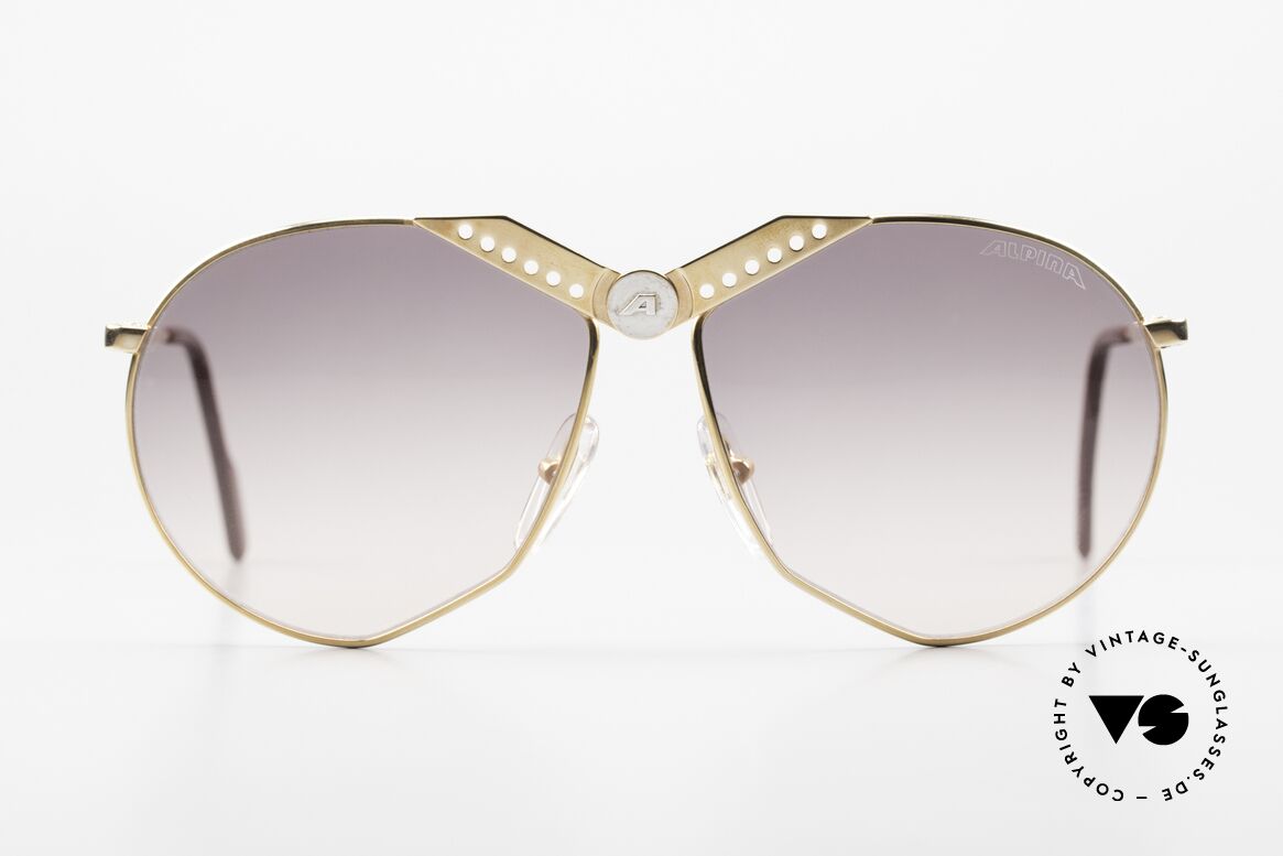 Alpina M51 Rare 80er Brille Vergoldet, außergewöhnliche 80er Jahre Alpina Sonnenbrille, Passend für Herren