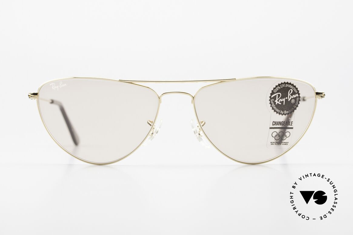 Ray Ban Fashion Metal 1 Ray Ban USA Changeable Glas, W0991 Gold Fototrop Braun Automatik-Gläser, Passend für Herren und Damen