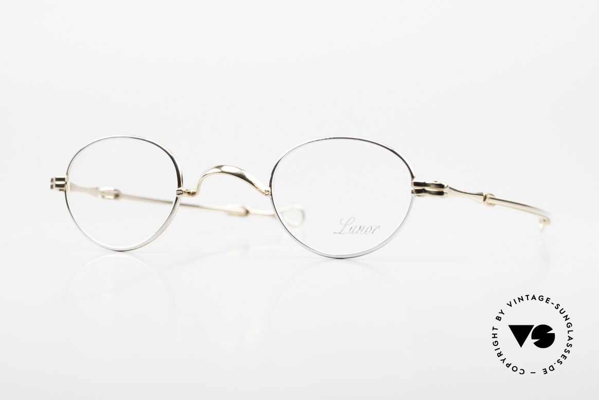 Lunor I 03 Telescopic Bicolor Schiebebügel Brille, Teleskopbrille von Lunor, absoluter Brillenklassiker, Passend für Herren und Damen