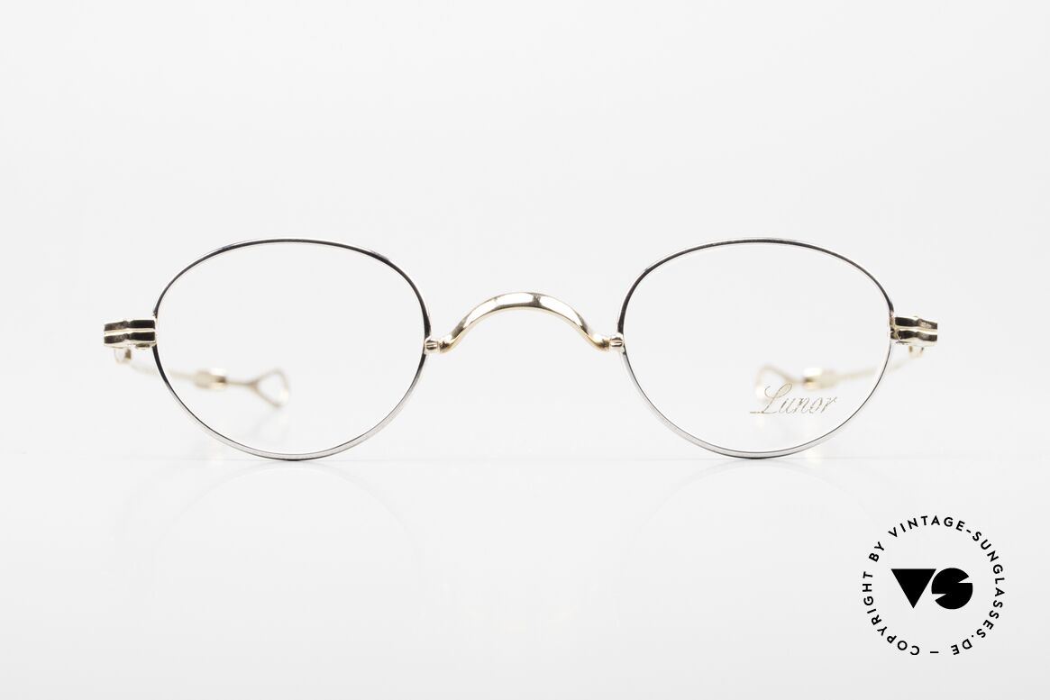 Lunor I 03 Telescopic Bicolor Schiebebügel Brille, minimalistische Brille; stilvoll in zeitloser Eleganz, Passend für Herren und Damen
