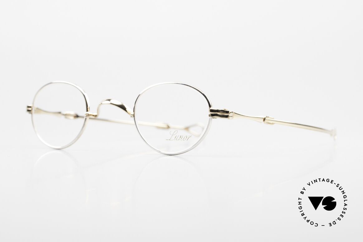 Lunor I 03 Telescopic Bicolor Schiebebügel Brille, BC = bicolor = gold- und platin-plattiert; sehr edel!, Passend für Herren und Damen