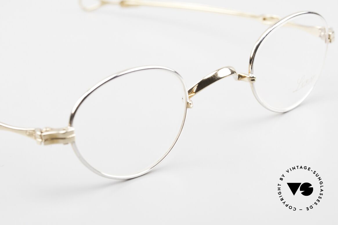 Lunor I 03 Telescopic Bicolor Schiebebügel Brille, altes, ungetragenes LUNOR Original von circa 1999, Passend für Herren und Damen