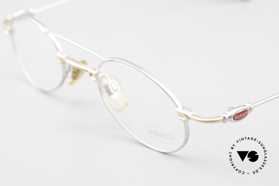 Bugatti 10859 90er Luxus Herrenbrille Oval, ungetragene Rarität (wie alle unseren alten BUGATTIS), Passend für Herren