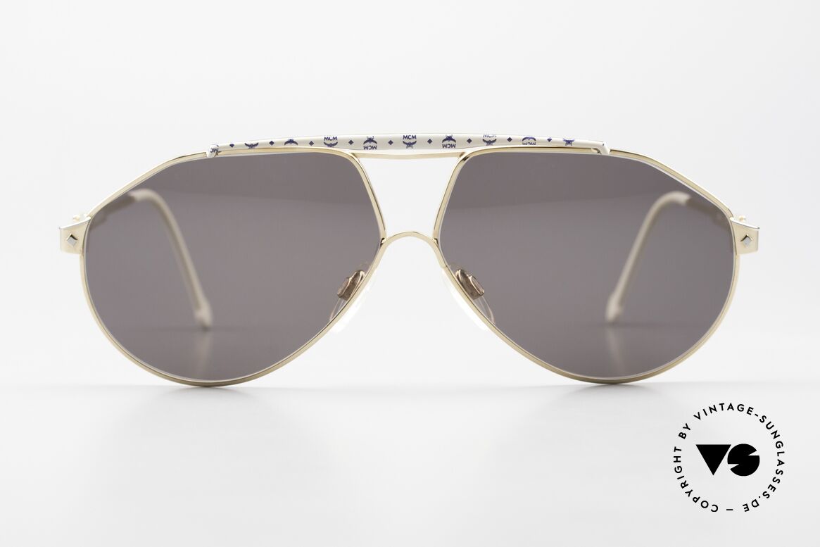 MCM München S2 90er Designer Sonnenbrille, edle Fassung mit Seriennummer in Top-Qualität, Passend für Herren und Damen