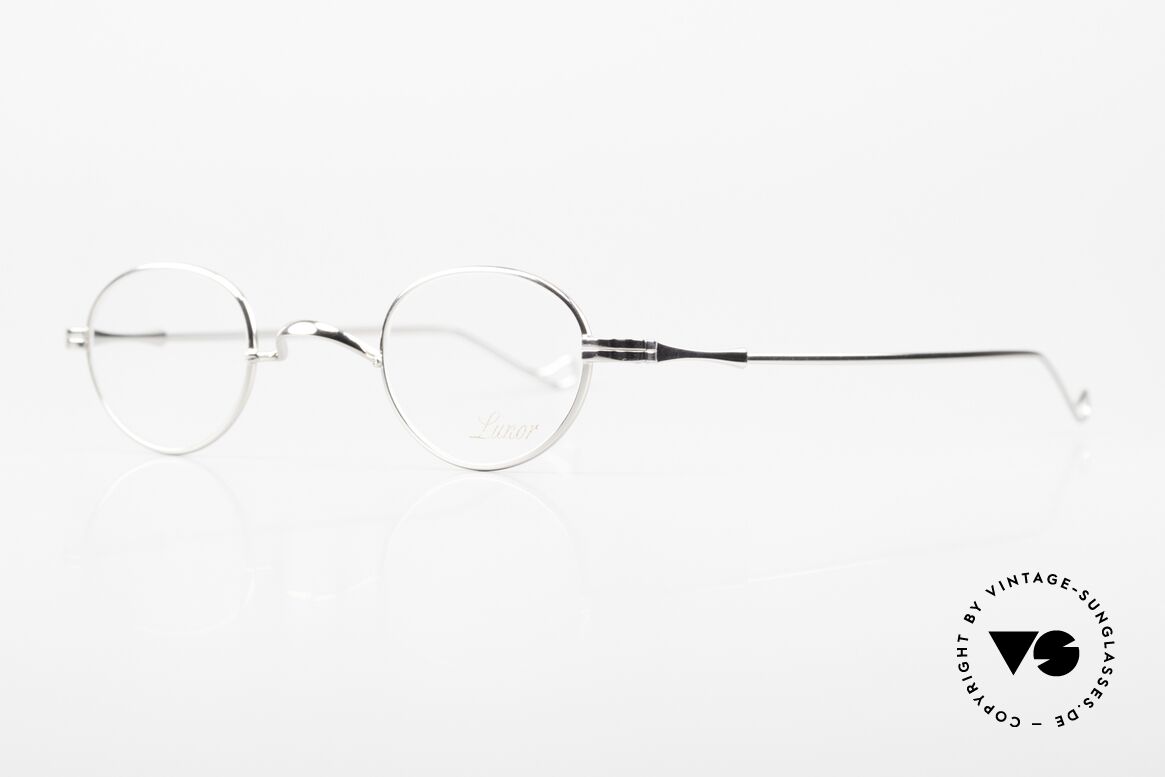 Lunor II 03 XS Kleine Unisex Brille Platin, Modell in Größe 37,5/26; für große Stärken geeignet, Passend für Herren und Damen