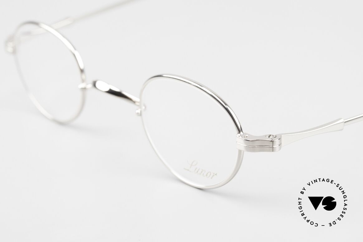 Lunor II 03 XS Kleine Unisex Brille Platin, Brillen-Design in Anlehnung an frühere Jahrhunderte, Passend für Herren und Damen