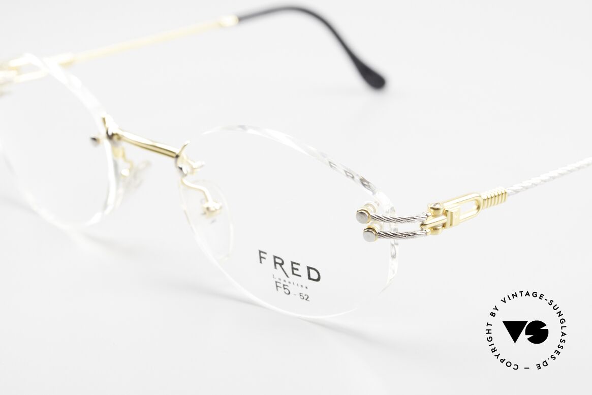 Fred Orcade F5 Ovale Randlos Brille Segler, Bügel sind gedreht wie ein Segeltau; MUSS für Segler!, Passend für Herren und Damen