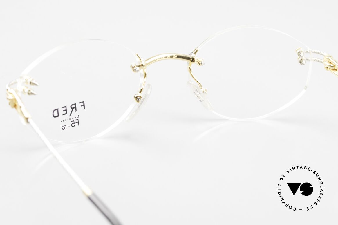 Fred Orcade F5 Ovale Randlos Brille Segler, Größe: medium, Passend für Herren und Damen