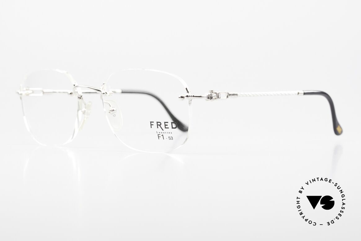 Fred Fidji F1 Luxus Brille Randlos Platin, Modell benannt nach den Fidschi Inseln im Südpazifik, Passend für Herren und Damen