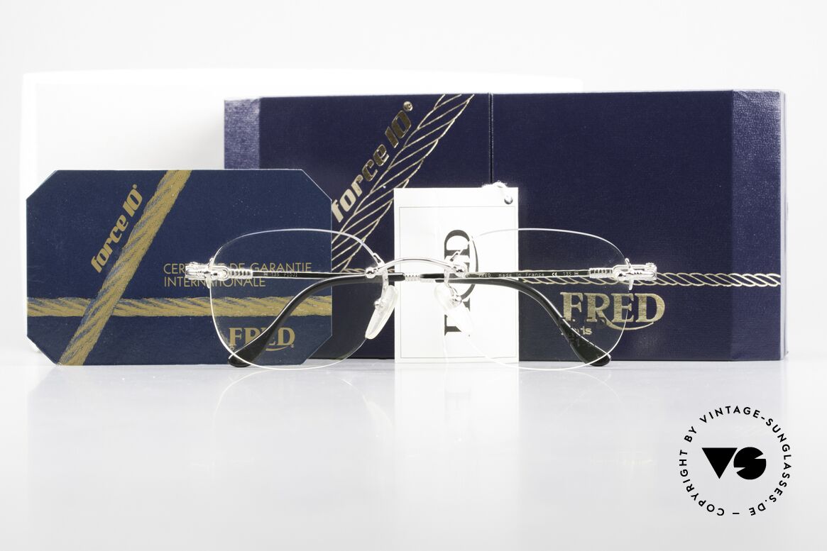 Fred Fidji F1 Luxus Brille Randlos Platin, Größe: large, Passend für Herren und Damen