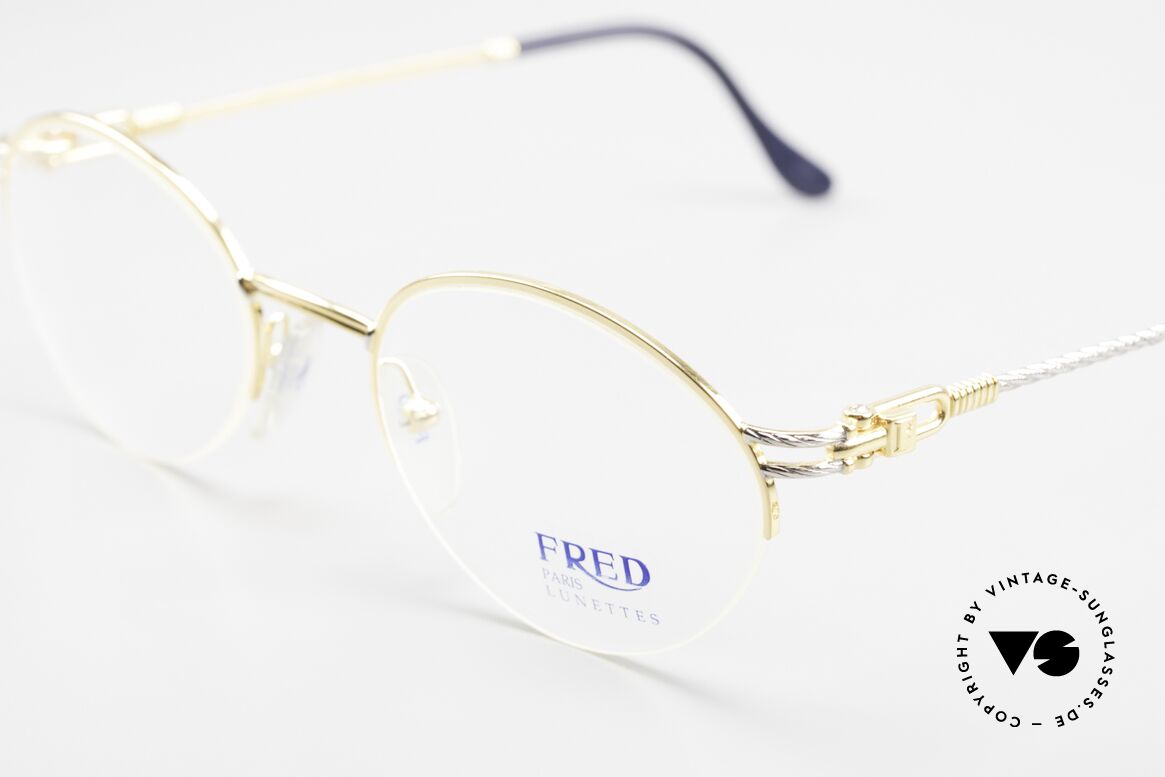 Fred Feroe - M Ovale Luxus Brille 90er Nylor, Bügel gedreht wie ein Segeltau; ein Segler MUSS HAVE!, Passend für Herren und Damen