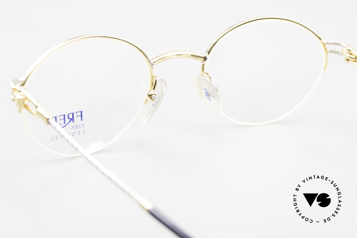 Fred Feroe Ovale Luxus Brille 90er Nylor, Größe: medium, Passend für Herren und Damen