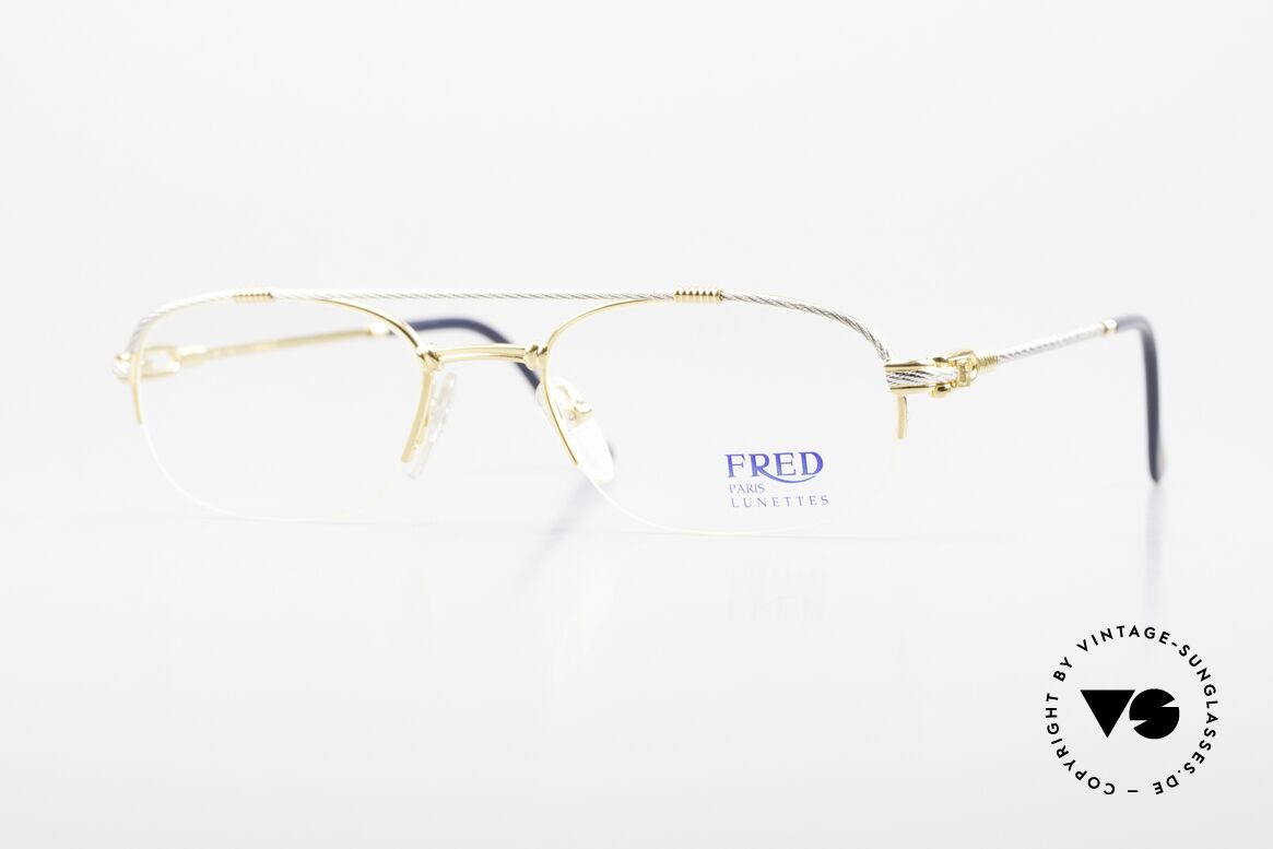 Fred Caravelle Luxus 80er Herrenbrille Segler, einmalige Designerbrille von Fred, Paris aus den 80ern, Passend für Herren