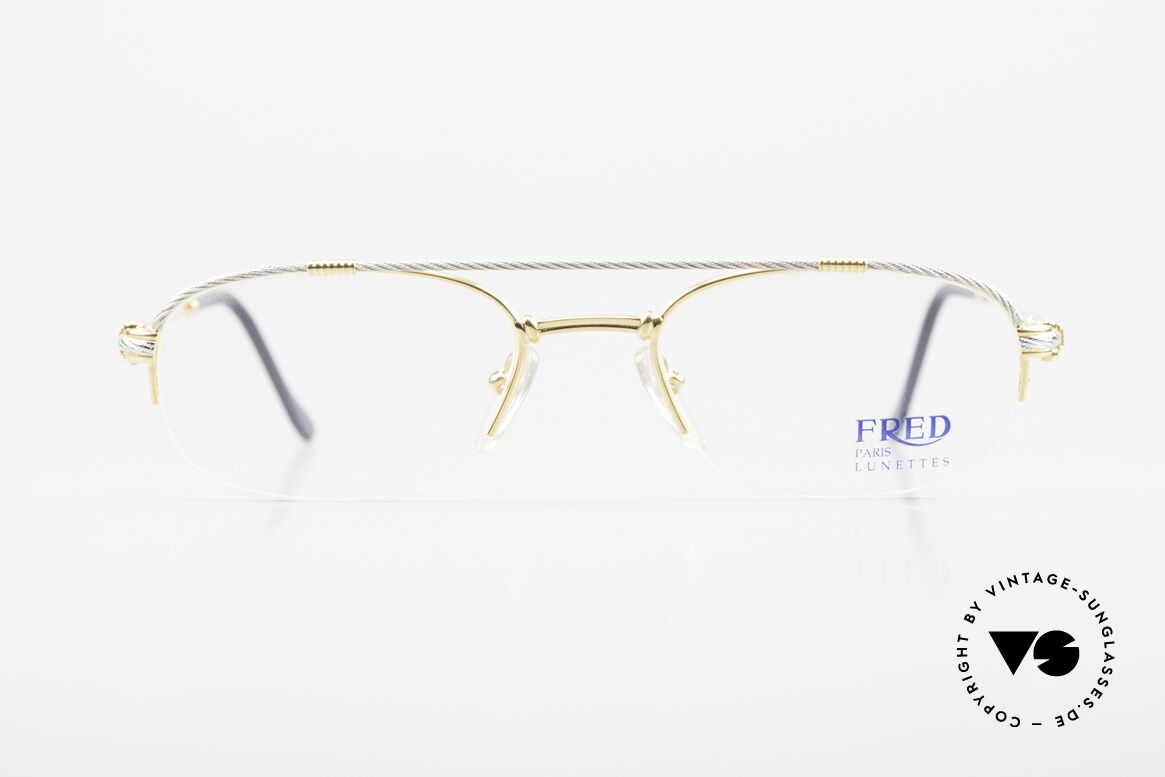 Fred Caravelle Luxus 80er Herrenbrille Segler, marines Design (charakteristisch Fred) in Top-Qualität, Passend für Herren