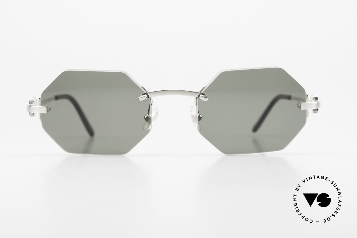 Cartier C-Decor Octag Achteckige Luxus Sonnenbrille, achteckige CARTIER Luxus-Sonnenbrille von 1999, Passend für Herren und Damen