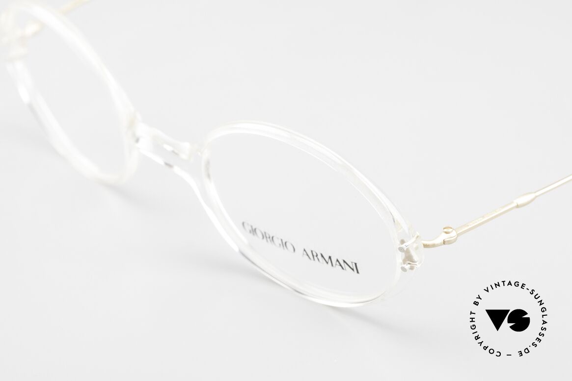 Giorgio Armani 363 Ovale Brille 90er Kristall, zeitloser Stil; Top-Qualität und nur 9 Gramm leicht, Passend für Herren und Damen