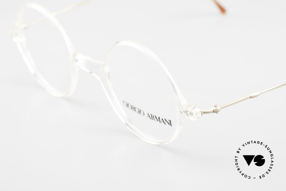 Giorgio Armani 365 Runde Brille 90er Kristall, zeitloser Stil; Top-Qualität und nur 9 Gramm leicht, Passend für Herren und Damen