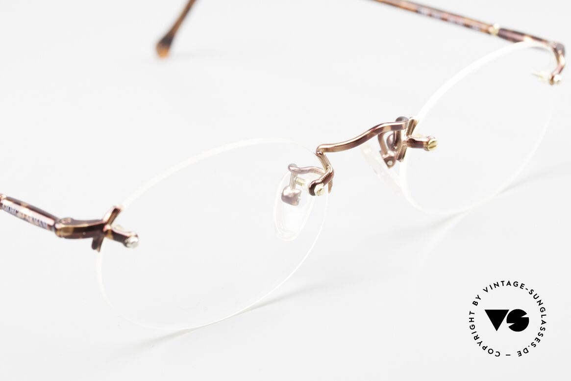 Giorgio Armani 195 Randlose Vintage Brille Oval, ungetragenes Einzelstück in herausragender Qualität, Passend für Herren und Damen