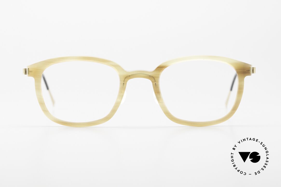 Lindberg Horn 1801 Büffelhorn Titanbrille Gold, LINDBERG 1801 Horn / Titan Brille; Small Größe 46-21, Passend für Herren und Damen