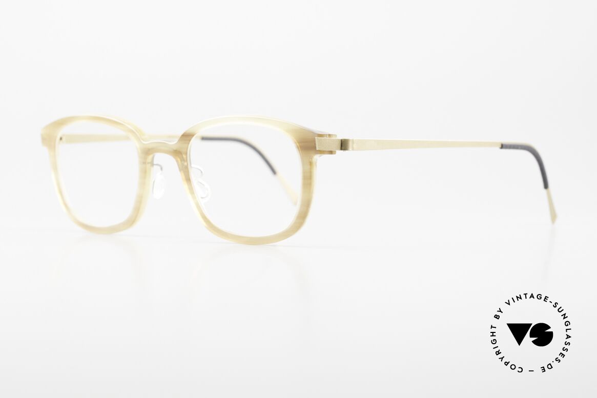 Lindberg Horn 1801 Büffelhorn Titanbrille Gold, so zeitlos, stilvoll und innovativ = Prädikat "VINTAGE", Passend für Herren und Damen