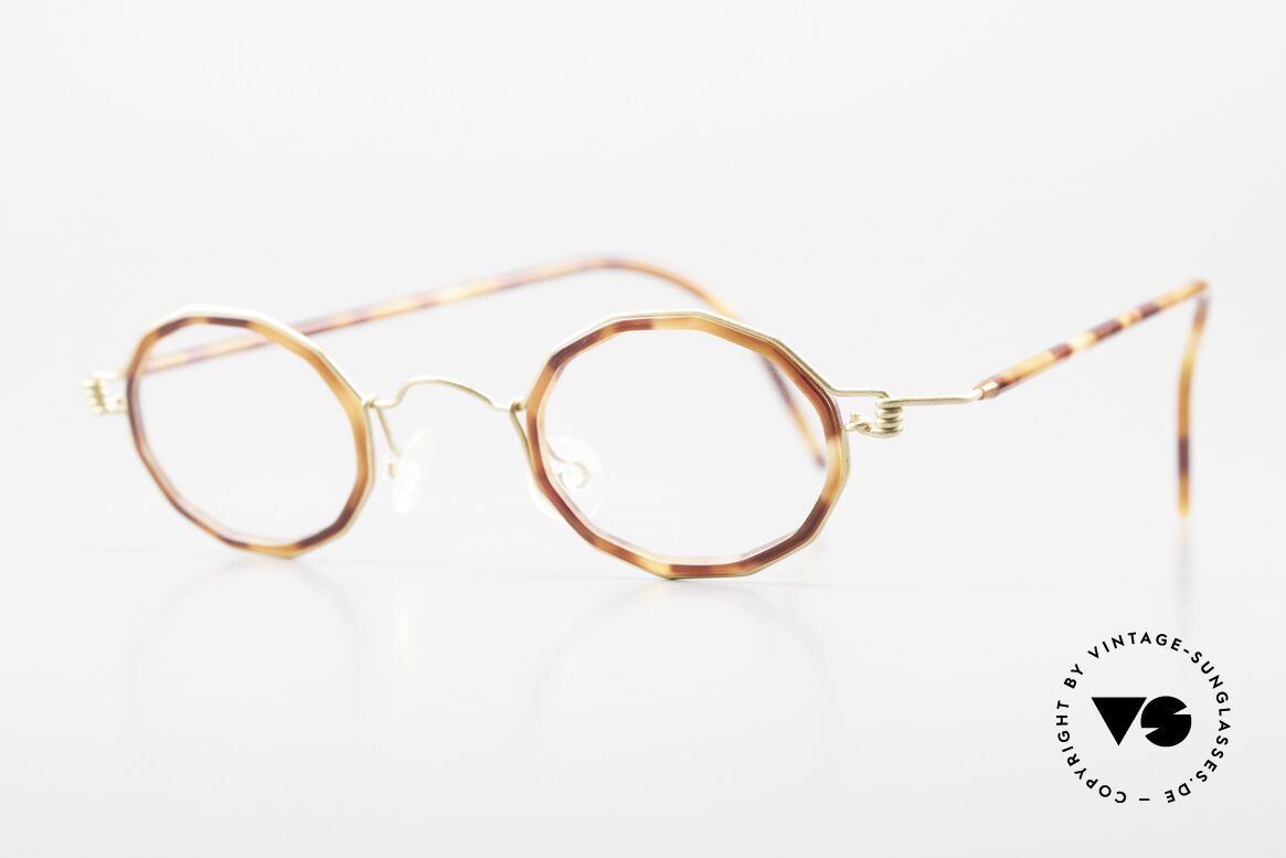 Lindberg Zeta Air Titan Rim Kleine Brille mit Azetat Inlay, so zeitlos, stilvoll und innovativ = Prädikat "VINTAGE", Passend für Herren und Damen