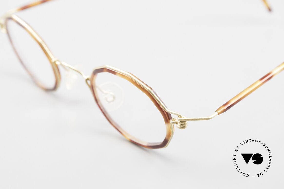 Lindberg Zeta Air Titan Rim Kleine Brille mit Azetat Inlay, ungetragenes Designerstück + orig. Lindberg Magnet-Etui, Passend für Herren und Damen