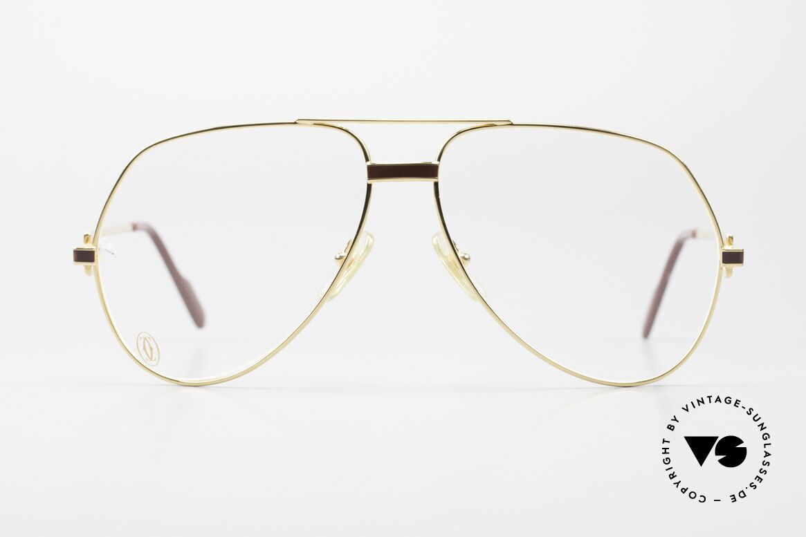 Cartier Vendome Laque - L Luxus Aviator Brille Herren, wurde 1983 veröffentlicht & dann bis 1997 produziert, Passend für Herren