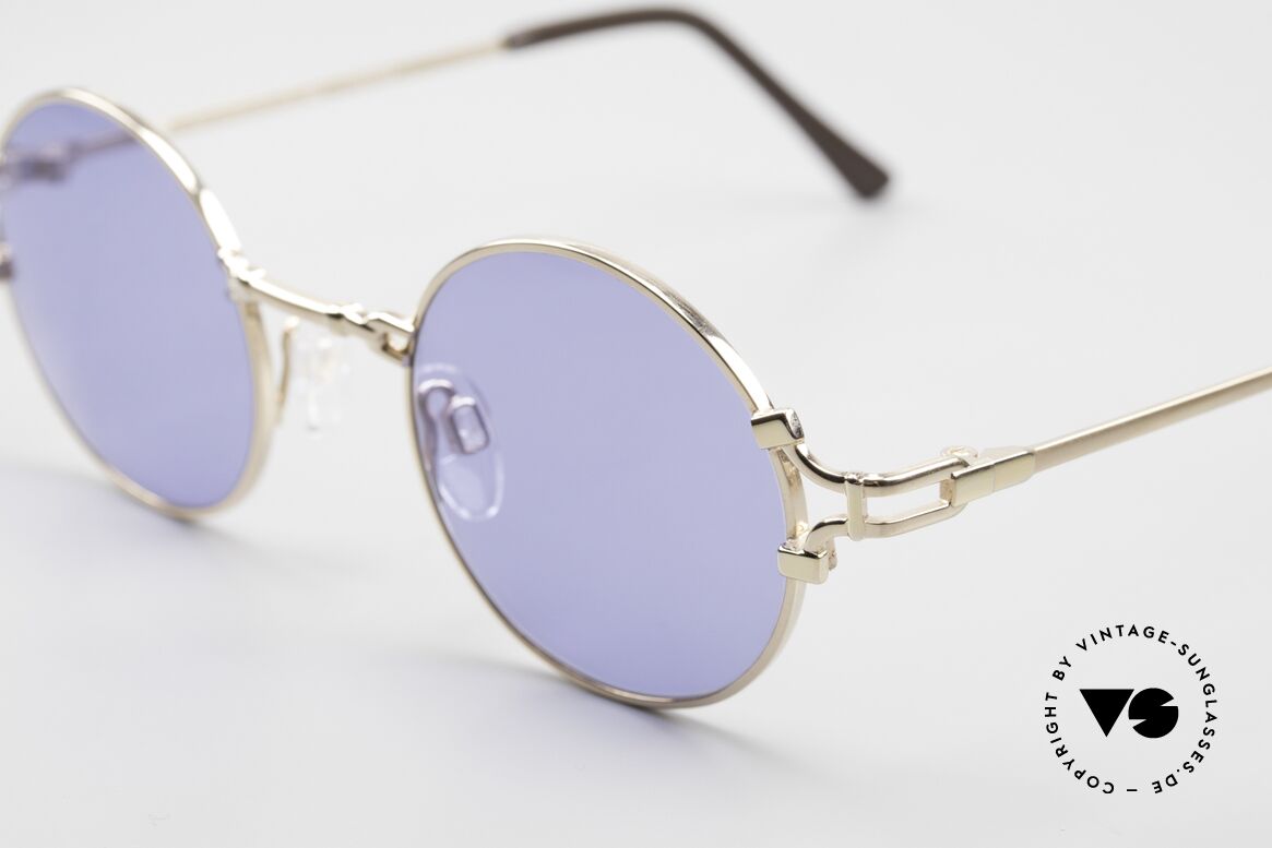 Neostyle Academic 9 Kleine Runde 80er Brille, vergoldete Fassung ist auch optisch verglasbar, Passend für Herren und Damen