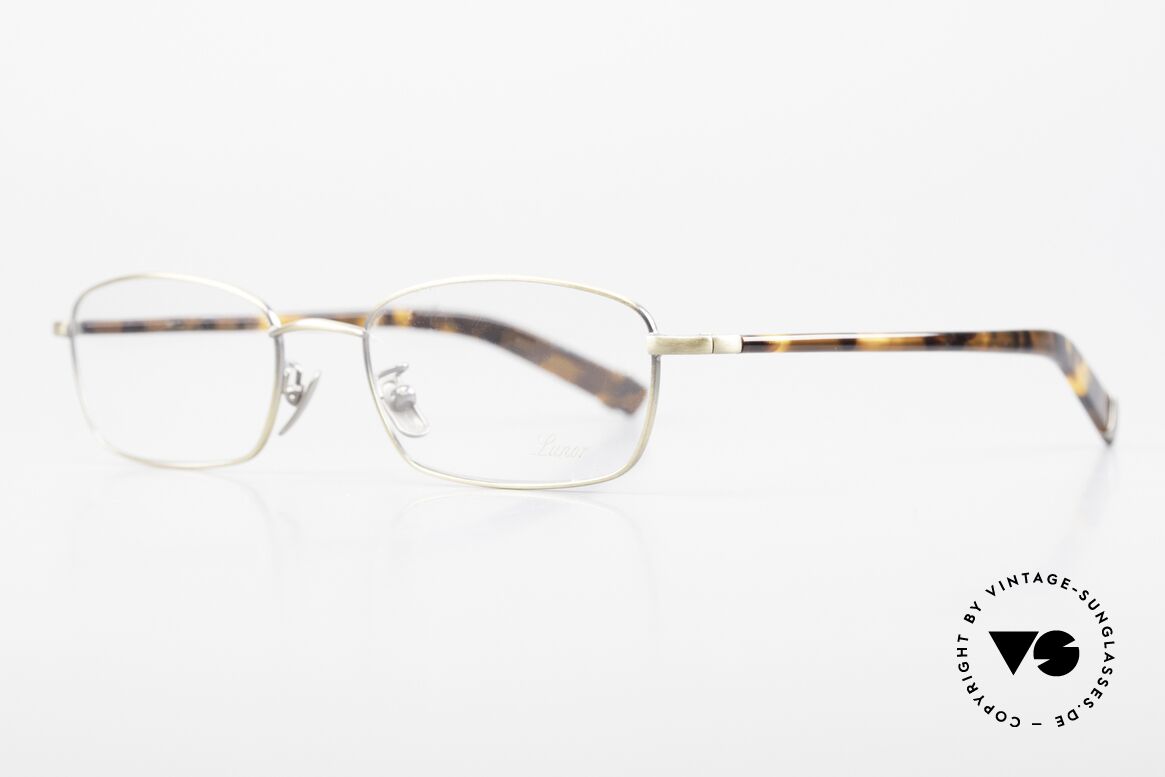 Lunor Club IV 524 AG Brille Eckig In Antik Gold, Nasenpads aus reinem Titan (idealer Tragekomfort), Passend für Herren