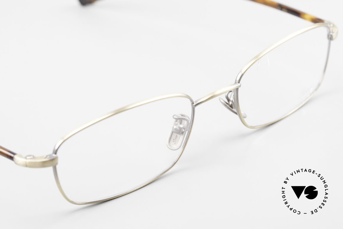 Lunor Club IV 524 AG Brille Eckig In Antik Gold, altes, ungetragenes LUNOR ORIGINAL von circa 2009, Passend für Herren