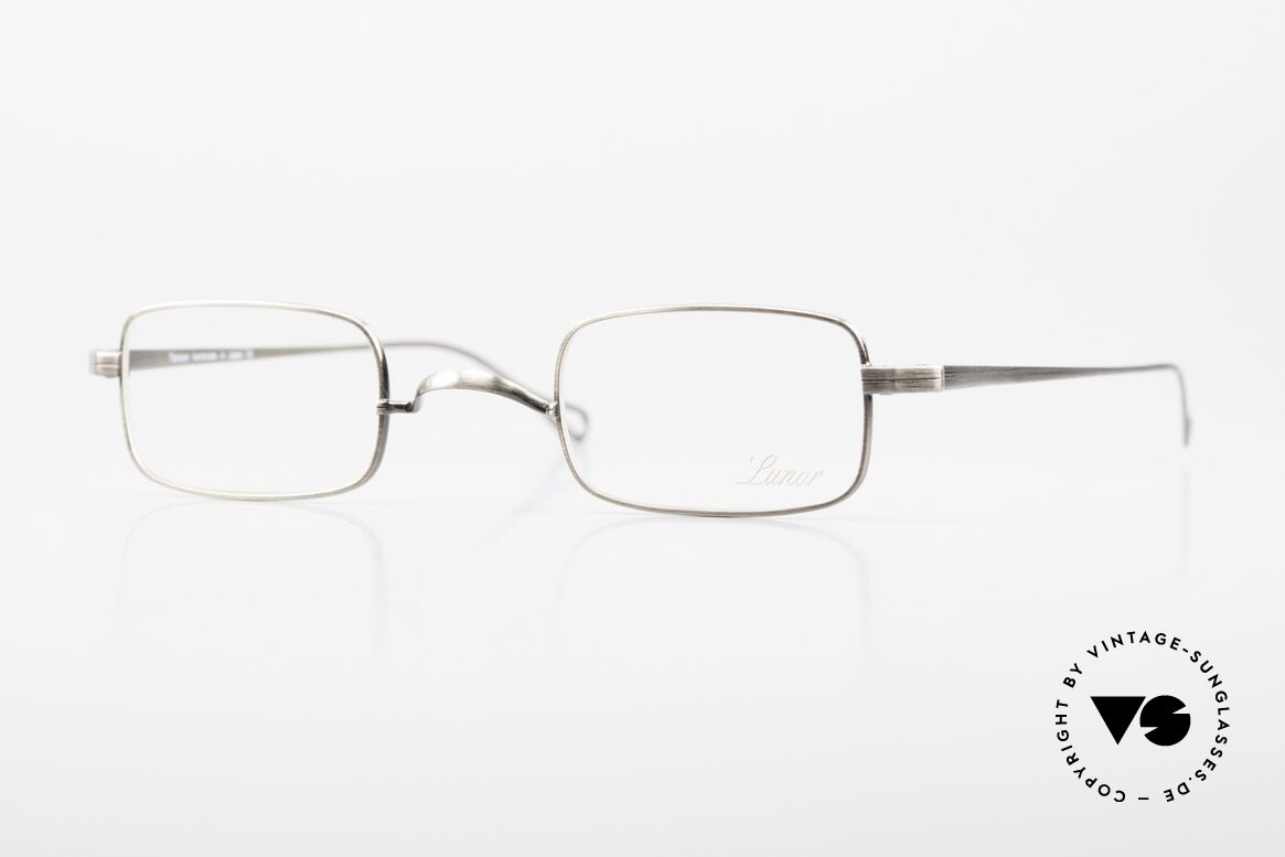 Lunor T3-E-MT AS Titan Fassung Antik Silver, edle LUNOR Brillenfassung aus der Titan-MT Serie, Passend für Herren