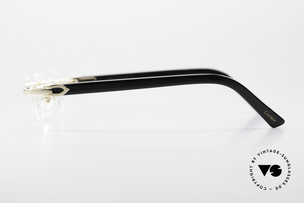Cartier Canazei Ranlose Luxus Brille Eckig, KEINE RETRO Cartier Brille; ein Original von 2008!, Passend für Herren und Damen