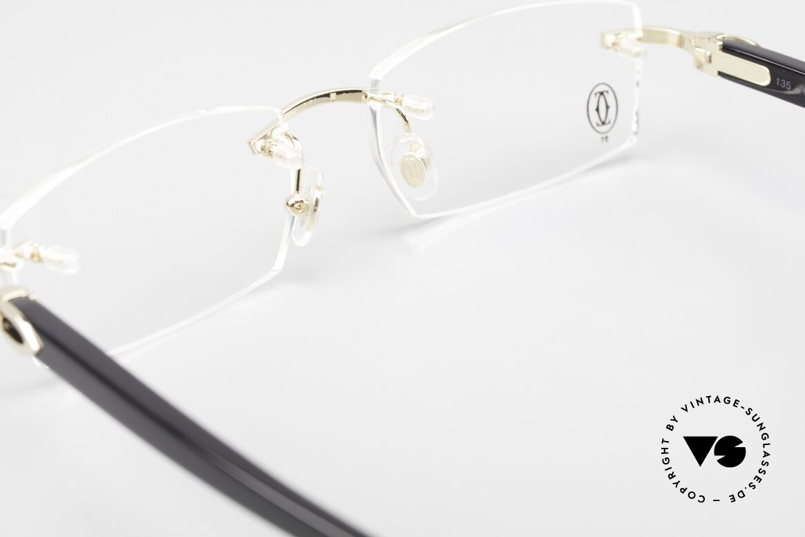 Cartier Canazei Ranlose Luxus Brille Eckig, Größe: small, Passend für Herren und Damen