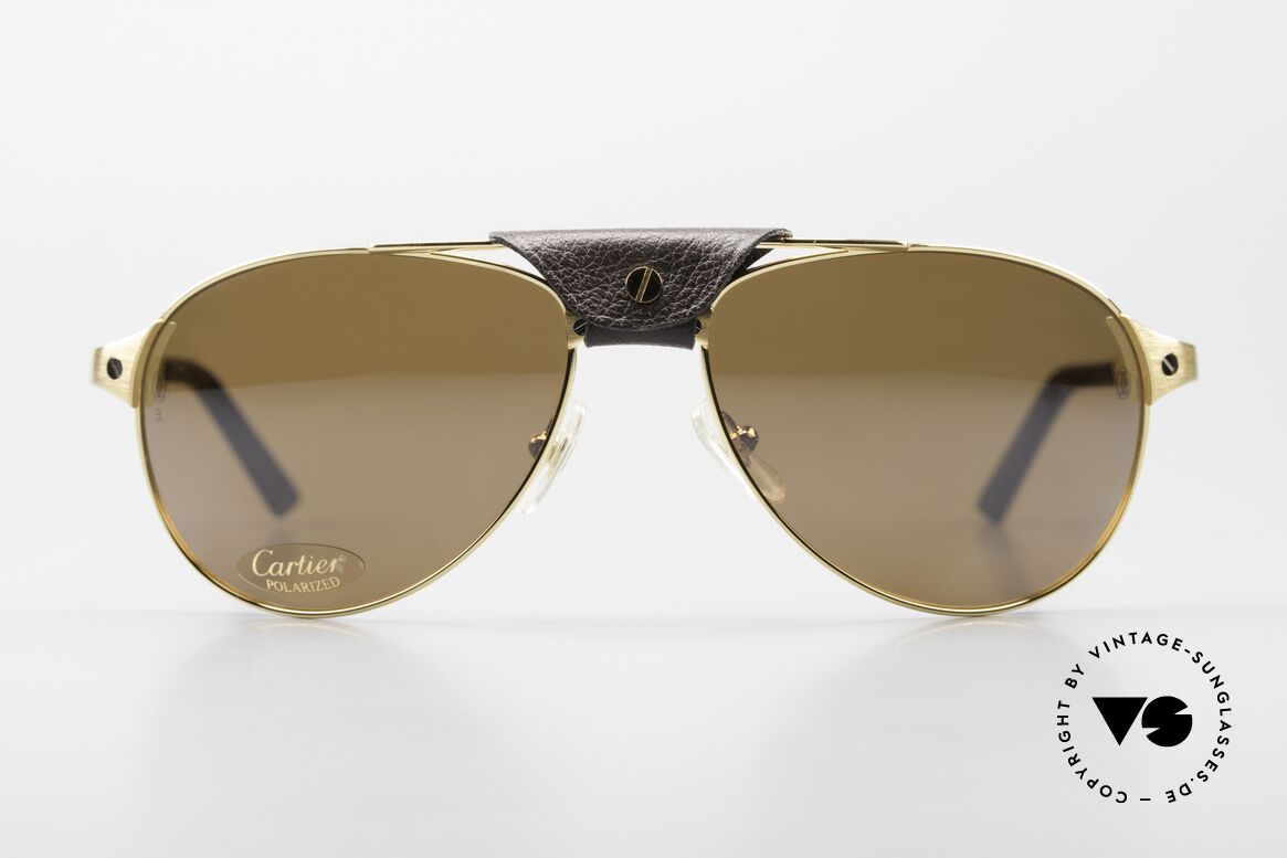 Cartier Santos Dumont Piloten Sonnenbrille Leder, edle Cartier Santos Dumont Pilot Sonnenbrille, Passend für Herren Cartier Santos Dumont Piloten Sonnenbrille Leder, edle Cartier Santos Dumont Pilot Sonnenbrille, Passend für Herren