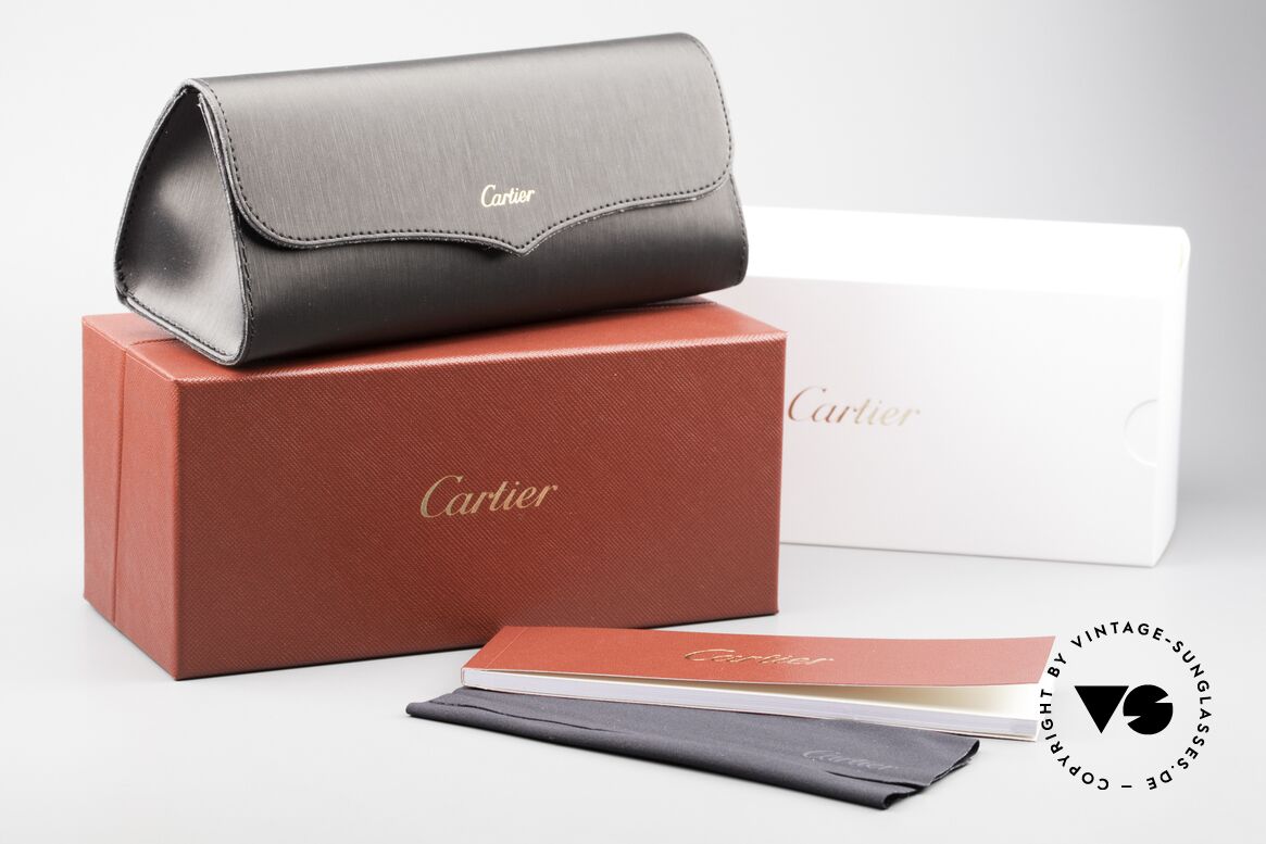 Cartier Santos Dumont Aviator Sonnenbrille Leder, Größe: medium, Passend für Herren