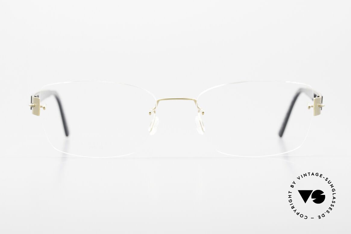 Lindberg 2285 Spirit Titan Randlosbrille Damen & Herren, Mod. 2285, Gr. 52, T514, Color K24/GT (gold & schwarz), Passend für Herren und Damen