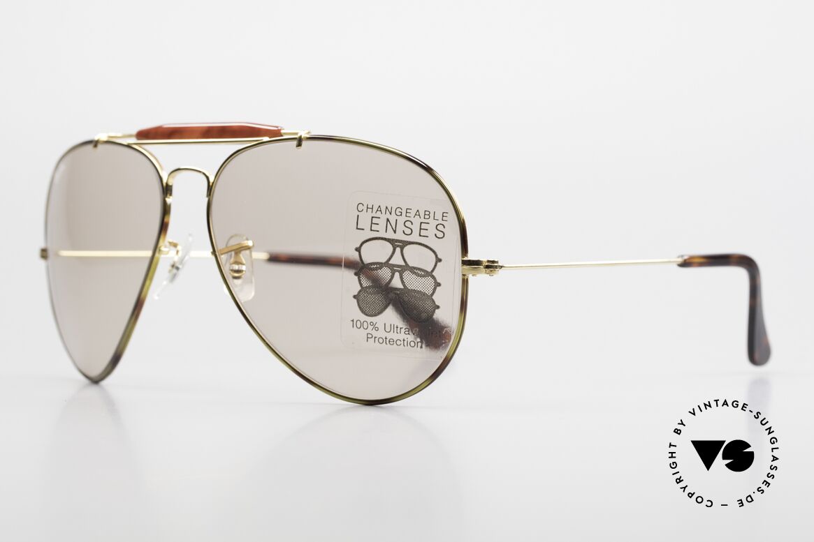 Ray Ban Outdoorsman II Tortuga Changeable Brown USA, produziert in den 70ern & 80ern v. Bausch&Lomb, Passend für Herren