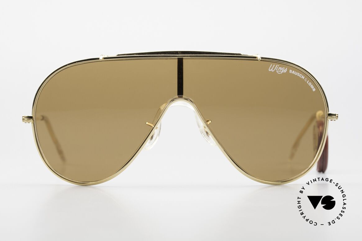 Bausch & Lomb Wings Amber Rose Sonnenbrille, Bausch & Lomb vintage Sonnenbrille von 1990/91, Passend für Herren und Damen
