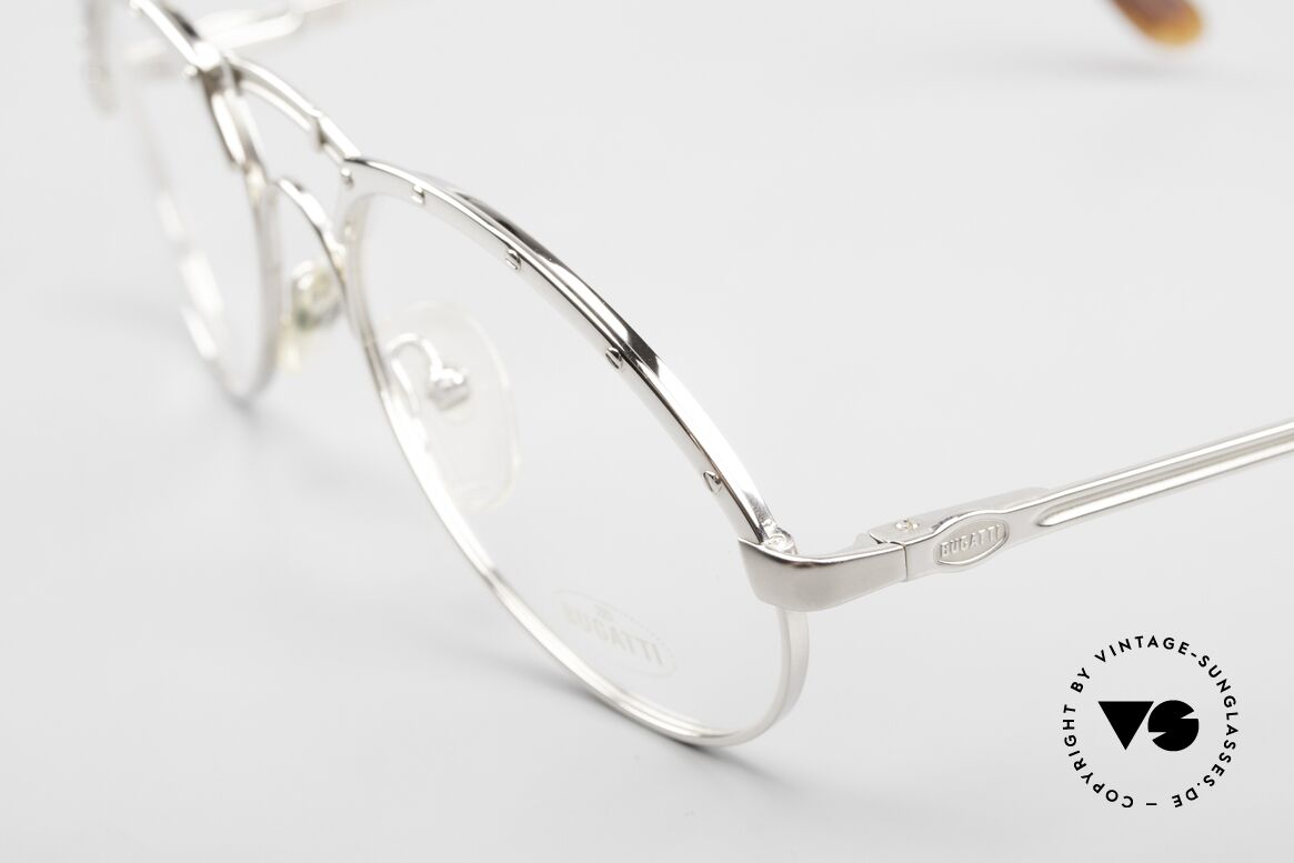 Bugatti 12004 Herrenbrille 80er Platinum, Federgelenke und herausragende TOP-Qualität, Passend für Herren
