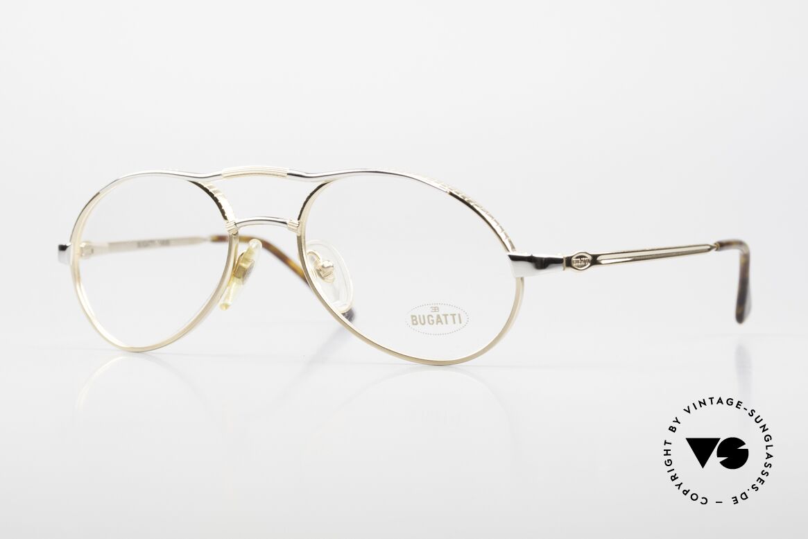 Bugatti 14008 Herrenbrille 80er Bicolor, noble und komfortable Bugatti Brillenfassung, Passend für Herren