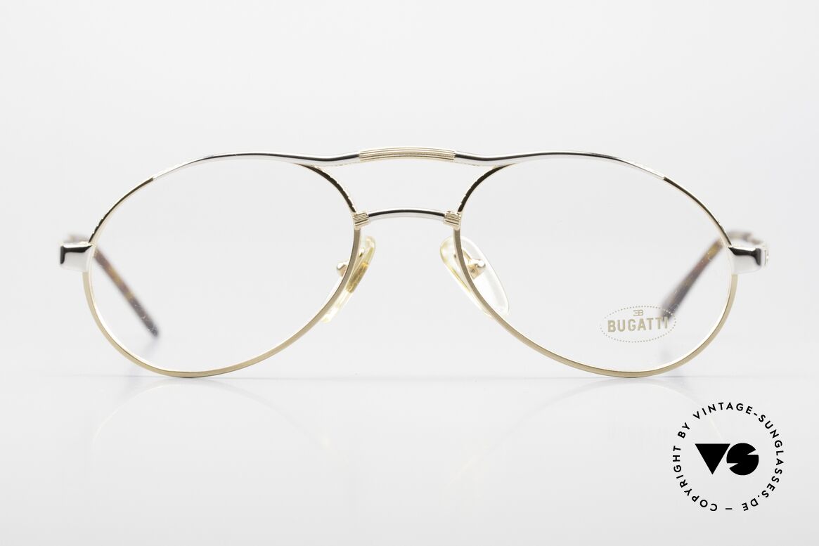 Bugatti 14008 Herrenbrille 80er Bicolor, noble und komfortable Bugatti Brillenfassung, Passend für Herren